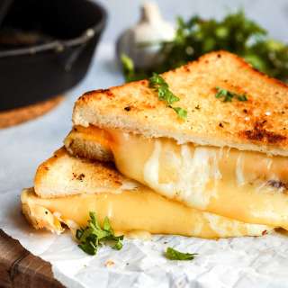 Garlic Butter Four Cheese Grilled Cheese