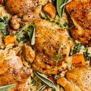 Chicken and Butternut Squash Orzo