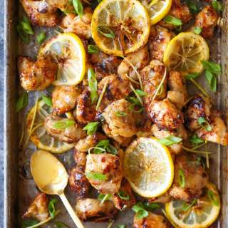Asian Style Chicken Nuggets with Lemon Glaze