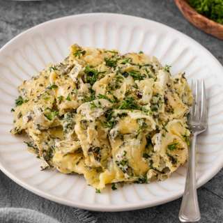 Spinach Artichoke Ravioli Bake