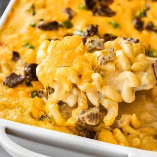 Philly Cheesesteak Mac and Cheese