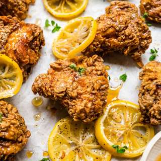 Lemon Pepper Honey Fried Chicken