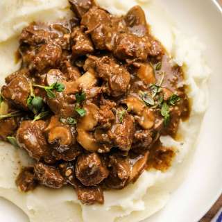 Beef Tips with Mushroom Gravy