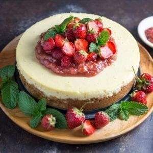Strawberry Rhubarb Cheesecake