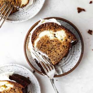 Banana Cheesecake Bundt Cake