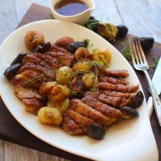 Crispy Duck Breasts with Sherry and Figs