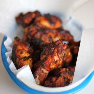Baked Brown Sugar Chicken Wings with Roasted Red Pepper Cream Sauce
