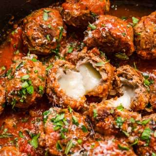 Mozzarella Stuffed Meatballs