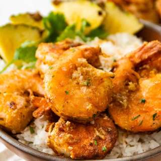 Hawaiian Garlic Shrimp
