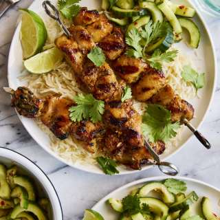 Peanut Chicken Kabobs