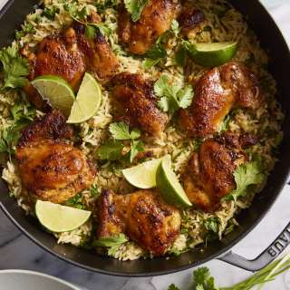 One Pan Cilantro Lime Chicken and Rice