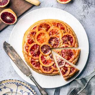 Blood Orange and Almond Upside-down Cake