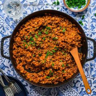 Spanish Beef and Rice Skillet