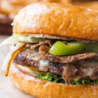 Philly Cheese Steak Burgers
