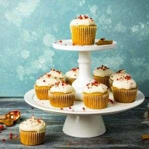 Spiced Chai Cupcakes With Brown Butter Frosting and Pink Peppercorn Sprinkles