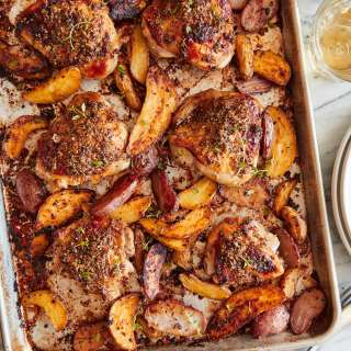 Sheet Pan Honey Mustard Chicken and Potatoes