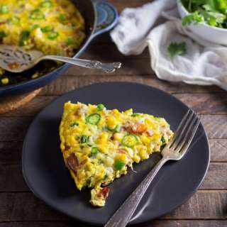 Frittata with Bacon, Corn and Gruyere