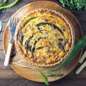 Quiche with Ramps, Bacon and Gruyere
