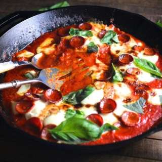 Pizza Chicken (with Pepperoni and Basil)
