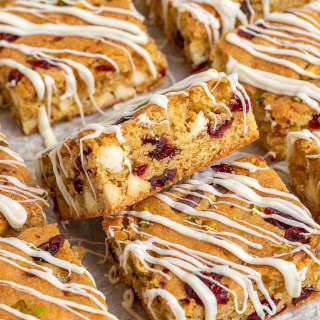 Cranberry Pistachio Blondies