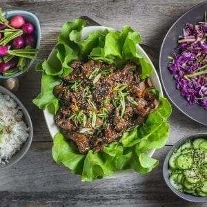 Bulgogi (Korean Grilled Beef) Lettuce Wraps