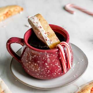 Peppermint Dipped Biscotti