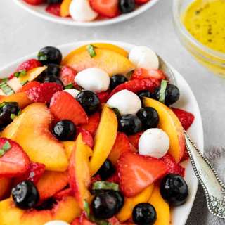 Peach Berry Caprese Salad