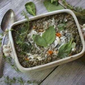 Puy Lentils with Spinach