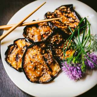 Miso-Ginger Grilled Eggplant