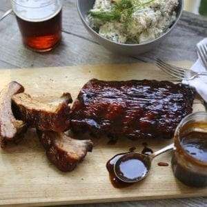 Baby Back Ribs With Coffee-Honey Barbecue Sauce