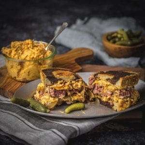 Kimchi Pimento Cheese Patty Melts