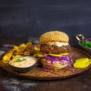 Bulgogi Burgers with Kimchi Mayo