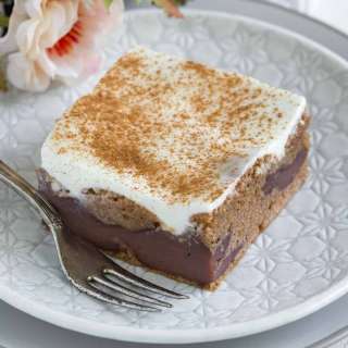 Chocolate Coffee Cake with Sour Cream Topping