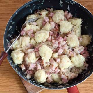 Ham, Sauerkraut and Potato Dumplings (Czech Strapacky)