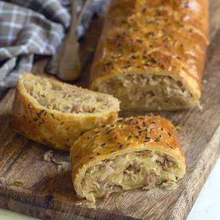 Puff Pastry Sauerkraut Strudel