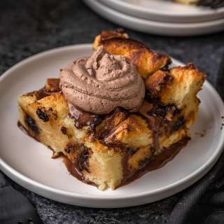 Dark Chocolate Bread Pudding
