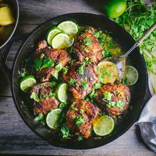 Chicken with Lime, Garlic and Cilantro