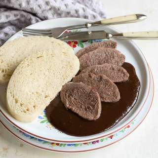 Beef Tongue with Plum Sauce