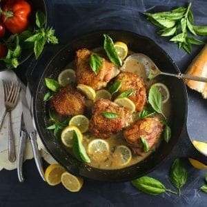 Chicken with Lemon, Garlic and Basil