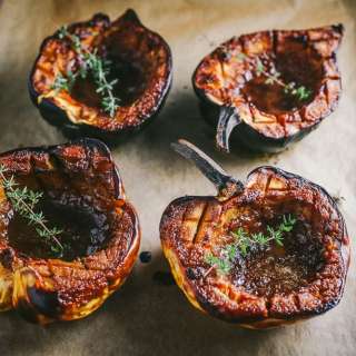 Brown Sugar and Mustard Glazed Acorn Squash
