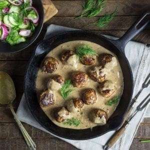 Swedish (ish) Meatballs with Cream Gravy