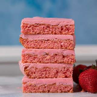 Iced Strawberry Brownies