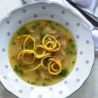 Celestýnské nudle: Czech pancake noodles for soup