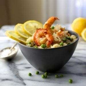 Shrimp and Lobster Risotto with Peas