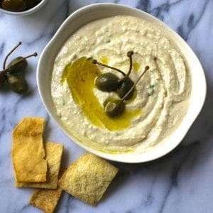 White Bean, Roasted Garlic and Feta Dip