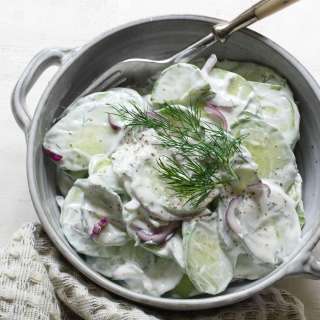 Cucumber Salad With Sour Cream and Dill