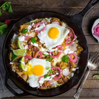 Chorizo and Egg Chilaquiles with Salsa Verde