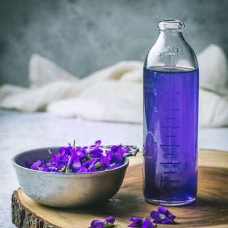 Aviation Cocktail with Homemade Violet Syrup