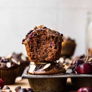 Almond Cherry Chocolate Muffins