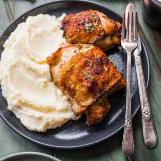 Air Fryer Roasted Chicken Thighs
